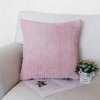 Striped Corduroy Body Pillow Cover - Plush Long Cushion Case for 50x70/50x100/50x120CM Bedding & Home Comfort