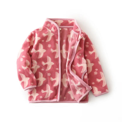 Jumping Meters Dinosaur Zipper Jacket – Kids Fleece Coat with Pockets, Fashionable Outerwear for Boys & Girls