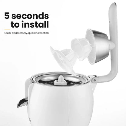 MIUI 850W Citrus Juicer - Stainless Steel Orange & Lemon Electric Juicer with Hard-Core Press and Aluminum Die-Casting Handle
