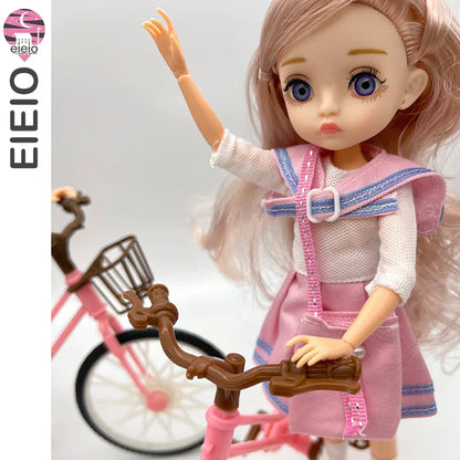 Slim 26cm BJD Doll for Girls – 13 Movable Joints with Princess Outfit, Blue Eyes & Eyelash Accessories