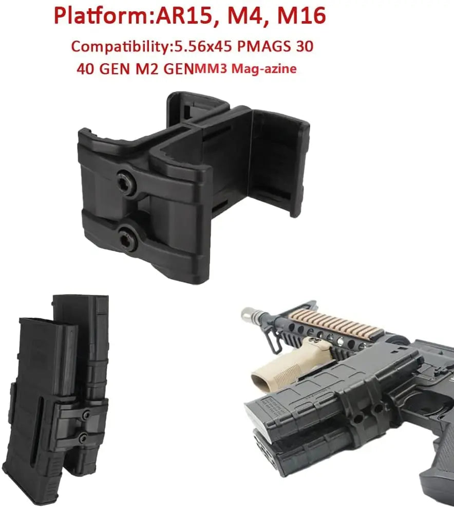 Hunting Speed Reload Tactical Flashlight Bracket – Barrel Clamp Mount for AK, M4, PMAG, M16 Airsoft Magazines