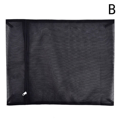 Black Nylon Mesh Laundry Bag – Zippered Washing Bag for Clothes, Bras & Delicates, Washing Machine Safe