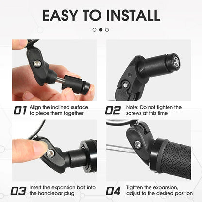 WEST BIKING 360° Rotating Bicycle Rearview Mirror – Safety Cycling Rear View Mirror for MTB and Handlebar Accessories