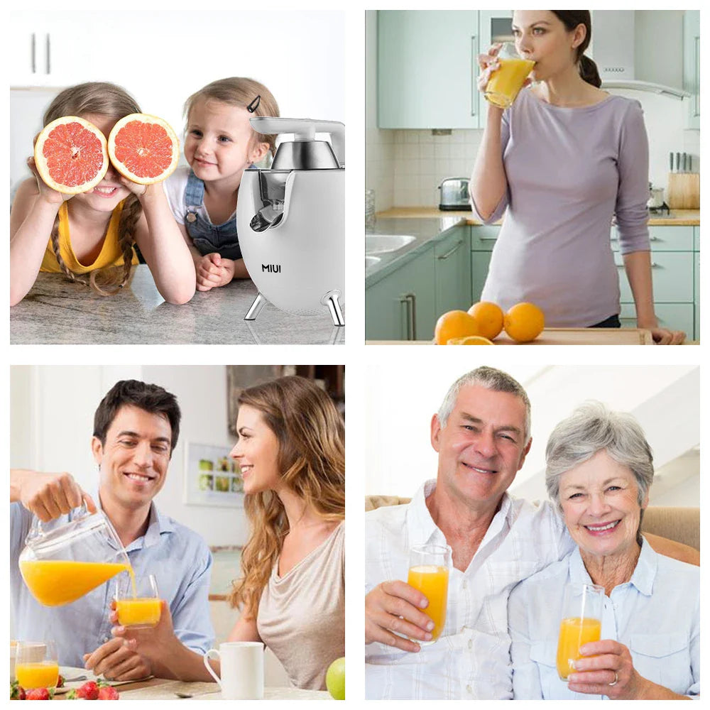 MIUI 850W Citrus Juicer - Stainless Steel Orange & Lemon Electric Juicer with Hard-Core Press and Aluminum Die-Casting Handle
