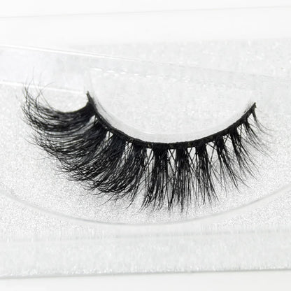 3D Real Mink False Eyelashes – Thick Handmade Strip Lashes with Glitter Packing for Makeup Beauty D101