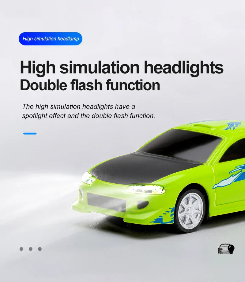 Turbo Racing 1:76 RC Drift Car | C64/C72/C73/C74 with Gyro & Full Remote Control for Kids & Adults
