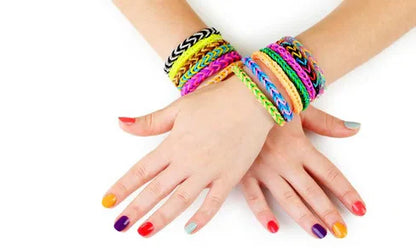 NICE! 600pcs Rainbow Loom Rubber Bands – DIY Bracelet Making Kit for Kids, Hair Ties, Xmas Gift 2021