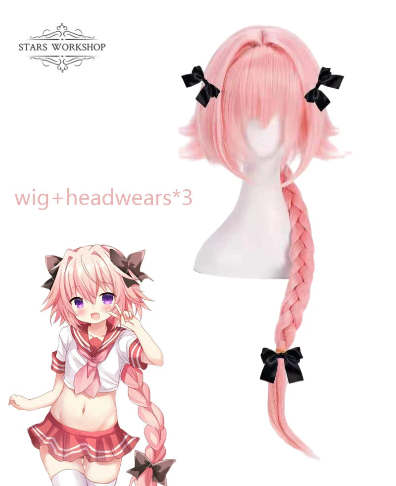 Fate Grand Order Astolfo Cosplay Costume – Fate Apocrypha Rider JK Uniform Sailor Suit Skirt for Women, Halloween