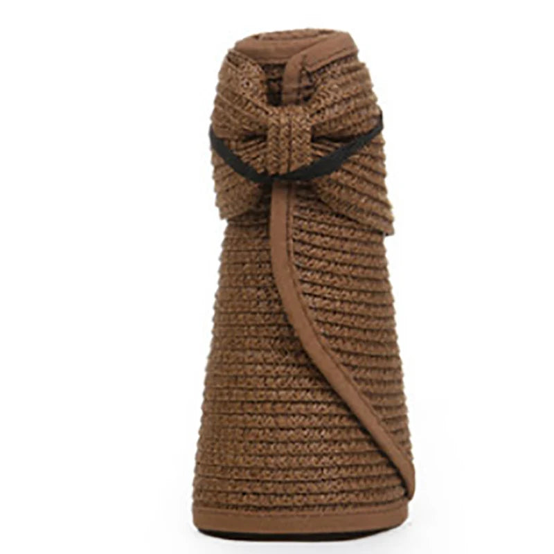 Women’s Summer Visor Hat – Foldable Wide-Brim Straw Cap, Stylish UV-Resistant Sun Hat for Beach & Hiking