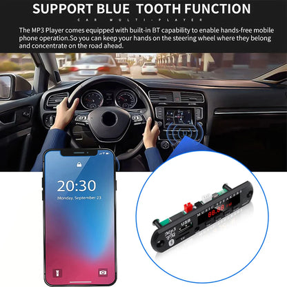 KEBIDU 9V/12V Car Radio Stereo MP3 Decoder Board - Bluetooth Wireless MP3 Player with USB, TF, and Remote Control