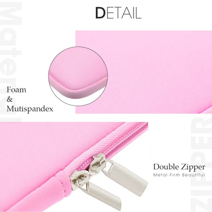 Soft Cotton Laptop Sleeve — Protective Notebook & Tablet Bag Case for 11"-15.6" MacBook, Xiaomi, Huawei, HP, Dell
