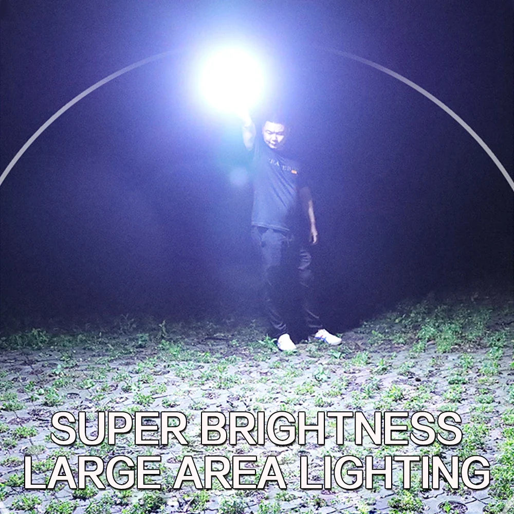 300W Rechargeable LED Solar Lantern - Portable Remote-Controlled Emergency Light for Camping and Home