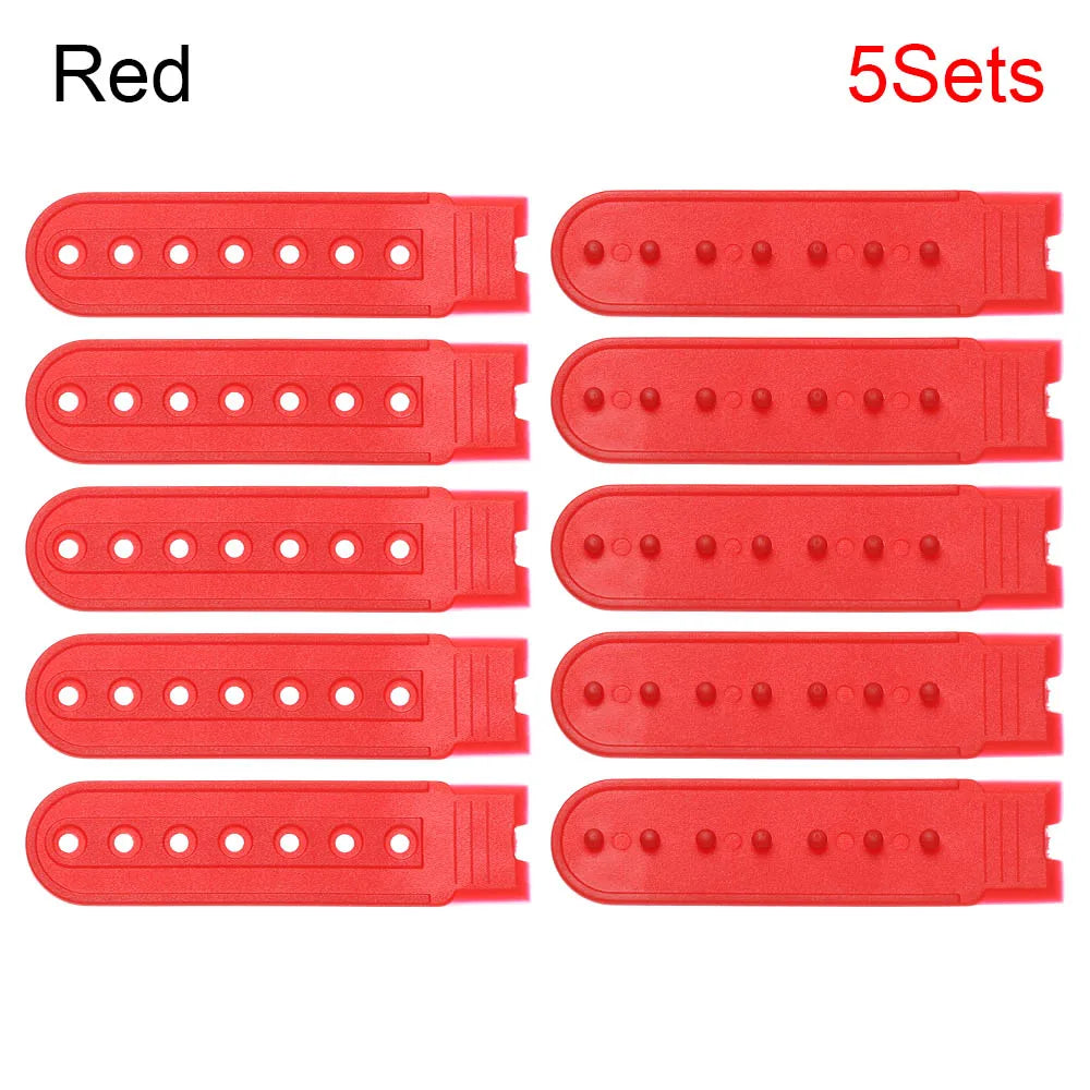 5 Sets Snapback Strap Replacement – 7-Hole Colorful Hat Repair Fastener Buckle Clip Extender for Baseball Caps