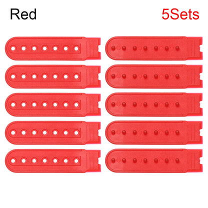 5-Set Snapback Strap Replacement - 7-Hole Adjustable Hat Repair Buckle for Baseball Caps