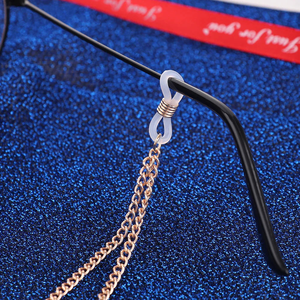 Women's Eyeglass Chain - Hollow Star & Pearl Beaded Lanyard for Sunglasses & Reading Glasses