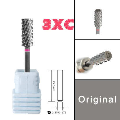 RolinStar 5.35 Small Barrel Silver Tungsten Steel Carbide Nail Drill Bits – Milling Cutter German Accessories