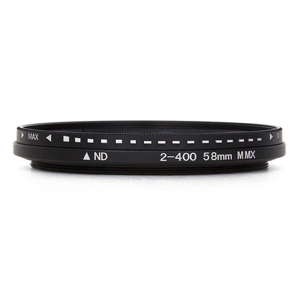 Adjustable ND Filter ND2–ND400 — Variable Neutral Density Fader for Camera Lens (37–82mm)