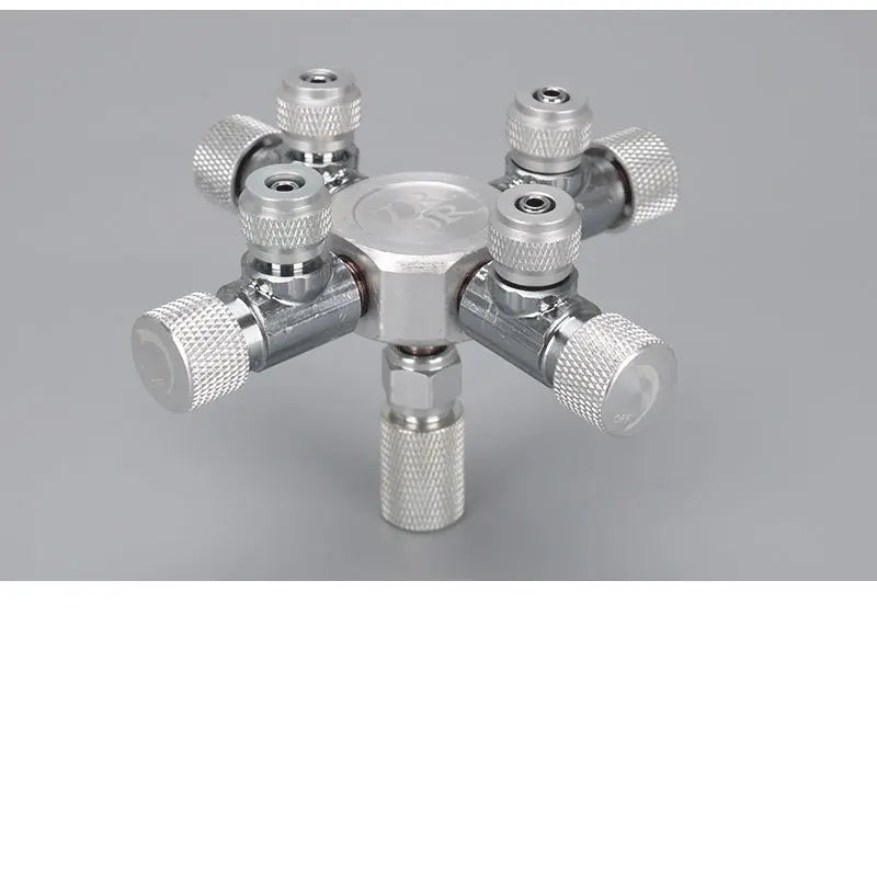 ZRDR Stainless Steel Aquarium CO2 Multi-Way Distributor – Splitter Needle Valve, Check Valve & Bubble Counter for Solenoid Regulator