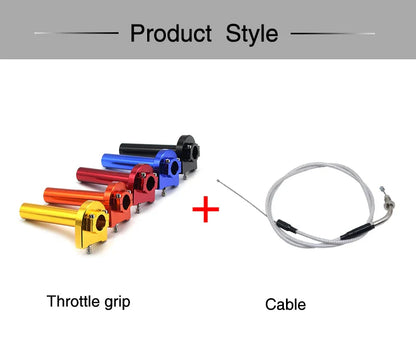ZSDTRP 7/8" Aluminum Quick Action Throttle Grip Set – Twist Gas Throttle with Cable for 50cc, 110cc, 125cc Dirt & Pit Bikes