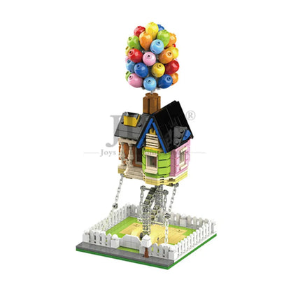 555PCS Flying Balloon House Building Blocks - MOC 7025 City Street View Model & Creative DIY Toy Gift