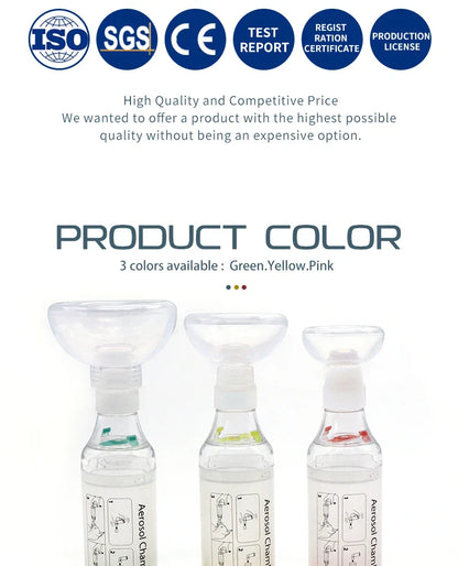 Pet Aerosol Chamber Inhaler — Silicone Mask Spacer for Cats and Dogs