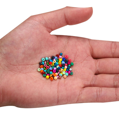 Czech Glass Seed Beads 3/4mm 300/600Pcs - Small Round Loose Charm Beads for DIY Jewelry Making, Earrings, Bracelets & Crafts