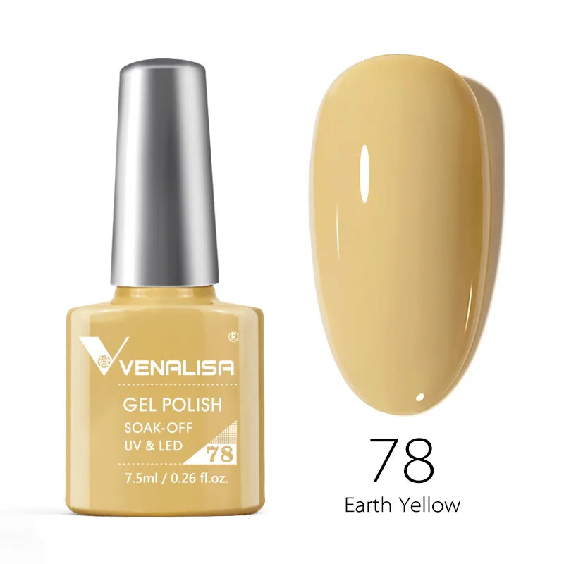 VENALISA 7.5ml HEMA-Free Nail Gel Polish – VIP4 Semi-Permanent Soak-Off UV/LED Gel Varnish, Full Coverage Nail Lacquer