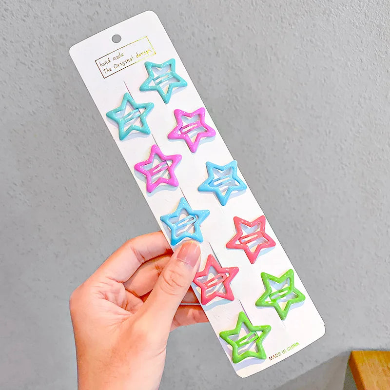 Girls’ Colorful Waterdrop Hairpins — 10/20/30/40PCS Cute Hair Clips & Barrettes Fashion Accessories for Kids