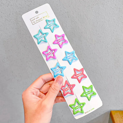 Girls’ Colorful Waterdrop Hairpins — 10/20/30/40PCS Cute Hair Clips & Barrettes Fashion Accessories for Kids