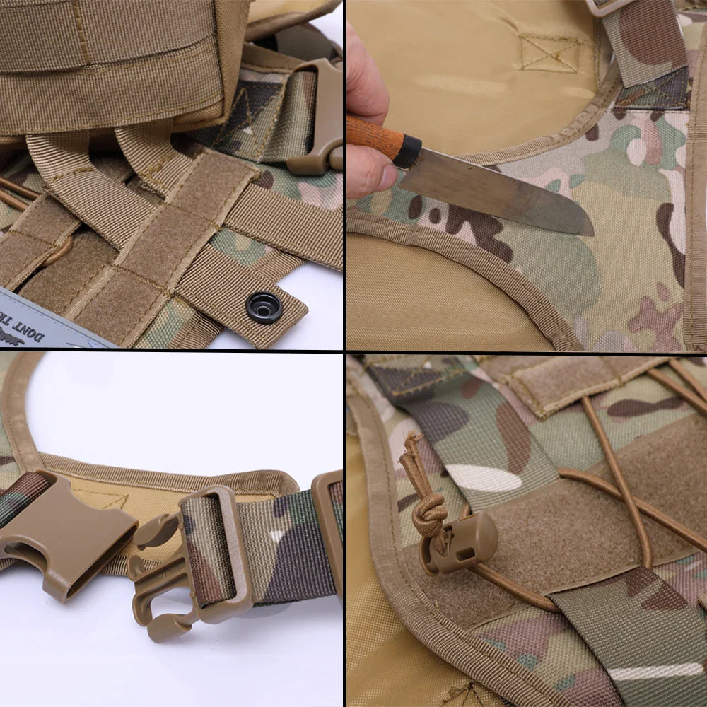 Tactical Dog Harness & Leash Set: Pet Training Vest for Small, Medium, and Large Dogs - Ideal for Walking and Hunting