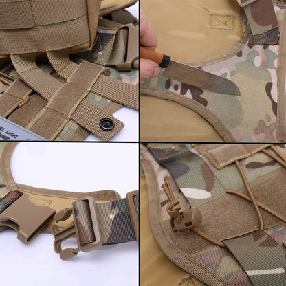 Tactical Dog Harness & Leash Set: Pet Training Vest for Small, Medium, and Large Dogs - Ideal for Walking and Hunting