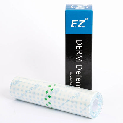 EZ Premium Derm Defender Tattoo Film – Clear Adhesive Protective Shield for Aftercare & Tattoo Healing