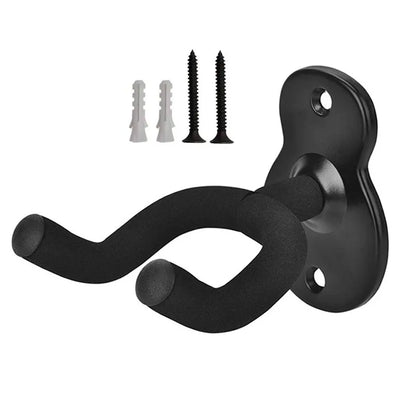 Metal Guitar Wall Hanger — Non-Slip Hook Stand for Guitar, Ukulele, Violin & Bass
