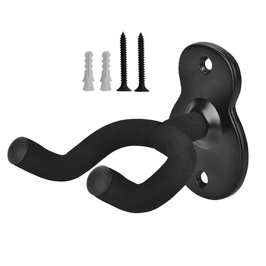 Metal Guitar Wall Hanger — Non-Slip Hook Stand for Guitar, Ukulele, Violin & Bass