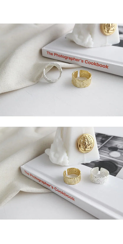 925 Sterling Silver Women’s Open Wave Ring – Irregular Wide Noodle Design Gift