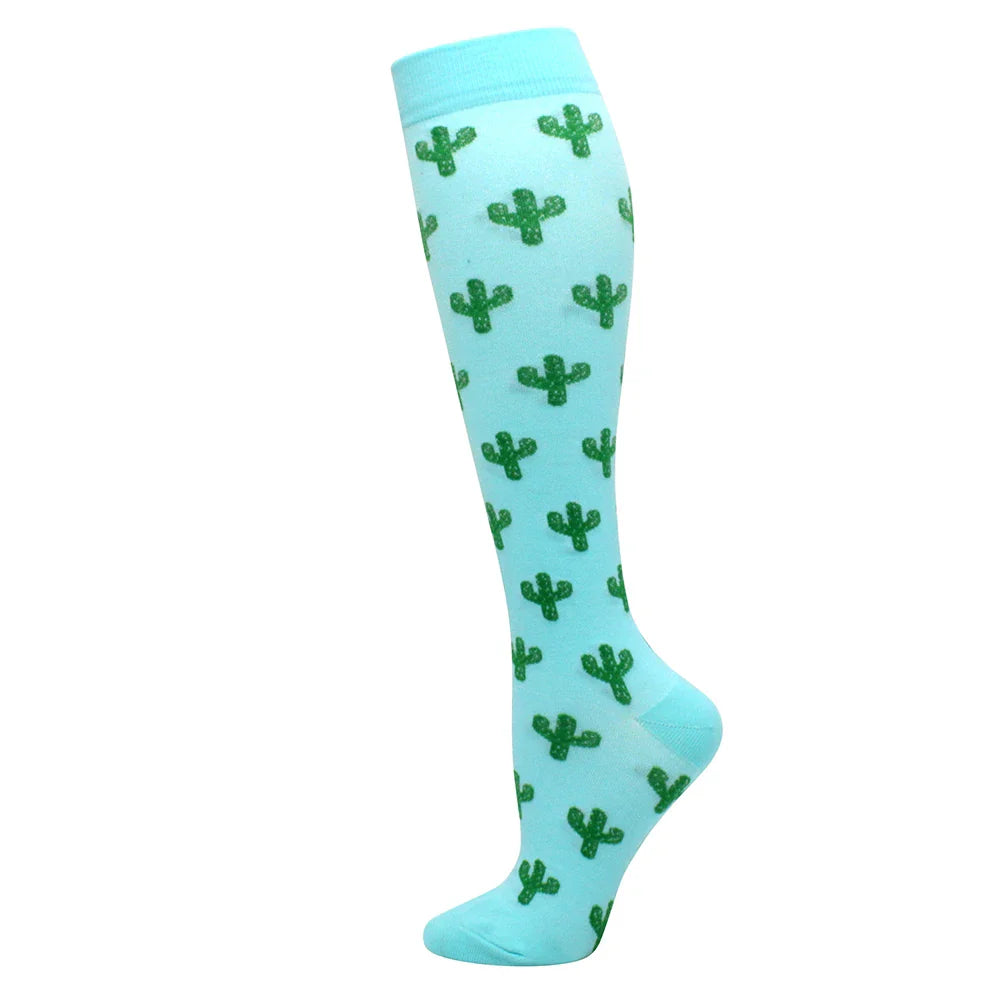 Compression Support Socks for Men & Women – Running Nursing Stockings for Edema, Varicose Veins & Blood Circulation Sports Wear