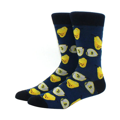 Funny Cartoon Fashion Cotton Socks – Hip Hop Skateboard Style Socks for Men & Women, Beer, Pizza, Astronaut & Pineapple Print Casual Wear Socks