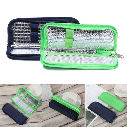 Portable Diabetic Insulin Cooling Bag — Pill Protector & Medical Ice Pack, Insulated Travel Organizer Case