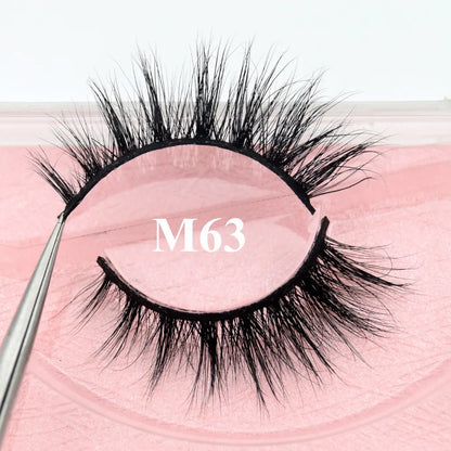 Visofree 3D Mink Eyelashes – Thick Handmade Full Strip Cruelty-Free False Lashes for Makeup M56