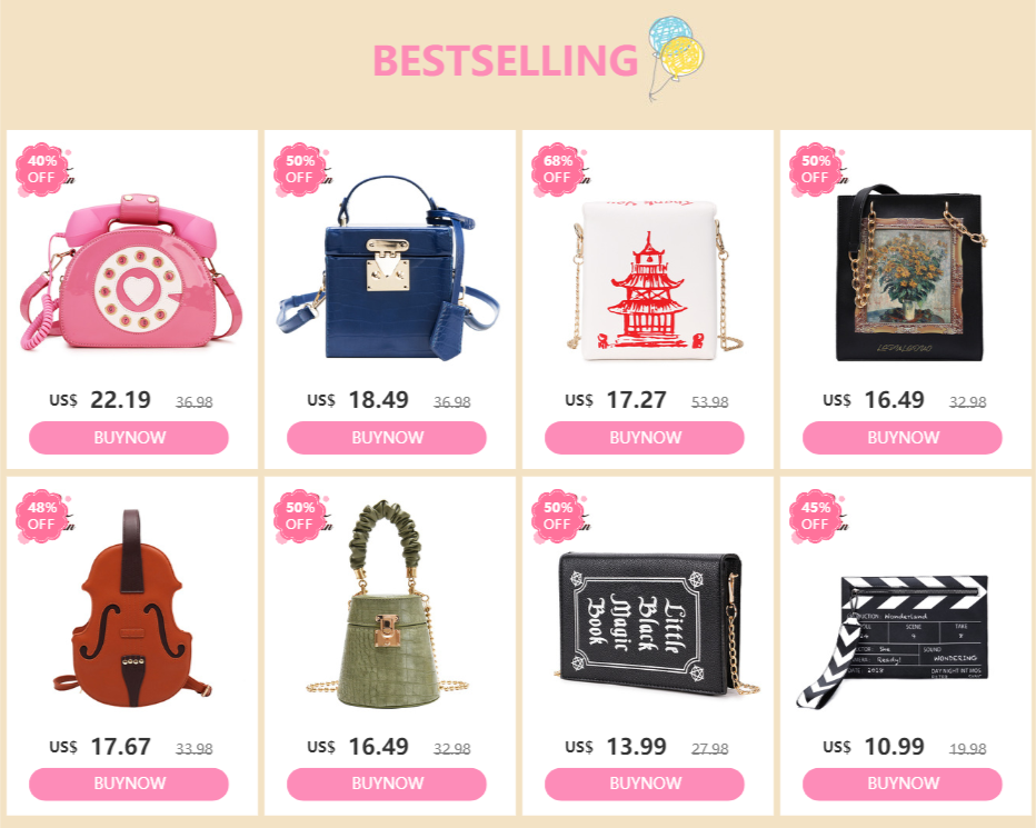Cute Lobster Style Crossbody Mini Bag — PU Leather Chain Purse for Girls & Women Shoulder Clutch 2021