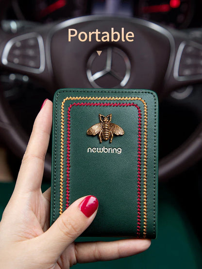 Genuine Leather Driver's License Holder - ID Card Wallet Folder for Men and Women, Ideal for Car Documents