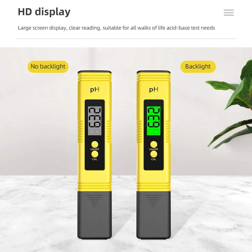 TDS & PH Meter - 0-9990ppm Digital Water Tester, 0.01 PH High Precision Pen for Aquariums & Filters, LCD PPM Monitor