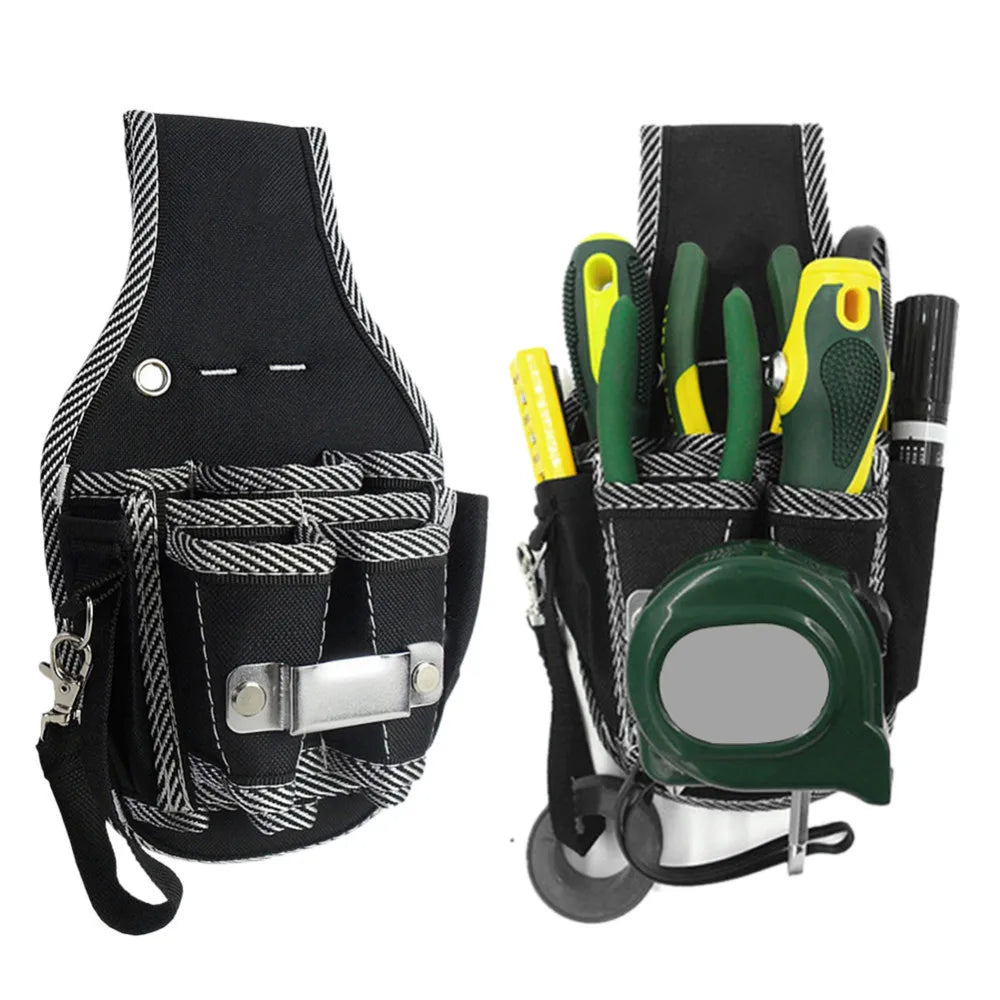 9-in-1 High-Quality Tool Waist Pack Belt – Utility Kit Holder with 600D Nylon Fabric – Electrician Waist Pocket Pouch Bag