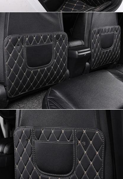 PU Leather Car Seat Back Protector – Anti-Kick Pad for Kids, Child Kick & Dirt Protection, Auto Accessories