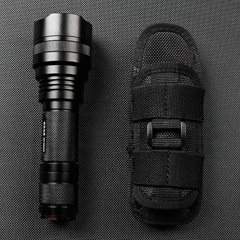 Durable Tactical Flashlight Pouch: 360 Degree Rotary Holster Belt Case for Hunting - Lighting Accessory for Survival Kits