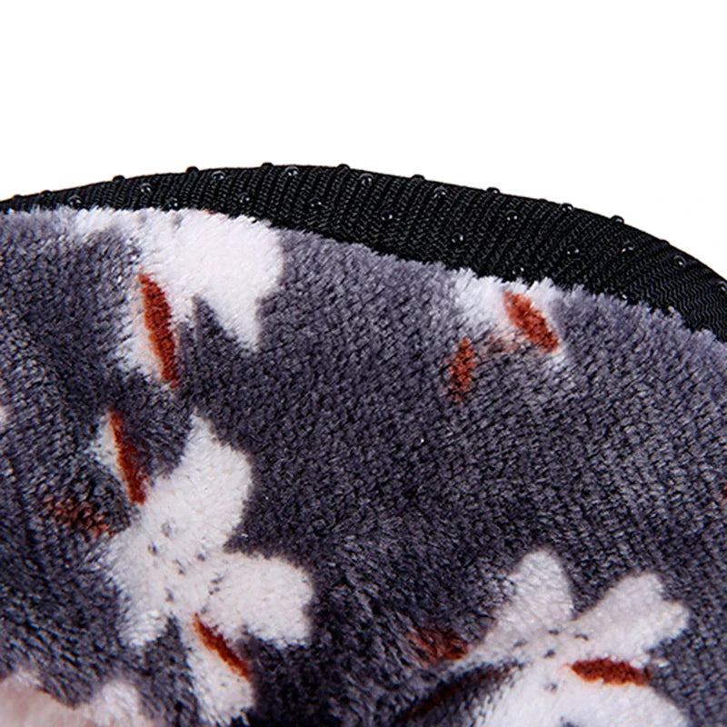 Mntrerm Women's Warm Cotton Slippers with Non-Slip Sole, Plush Indoor Shoes with Bow Tie Dots