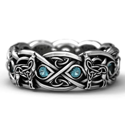 Huitan Viking Nordic Mythology Giant Wolf Ring – Defense Totem, Hip Hop Rock Fashion Unisex Punk Jewelry Gift