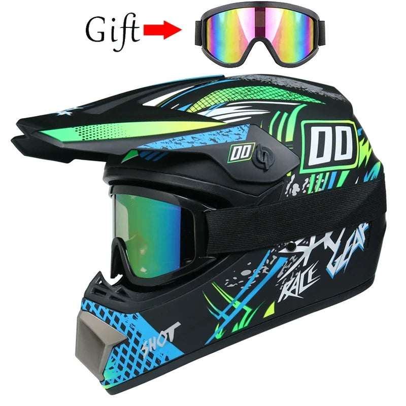 Children's Motorcycle Helmet - Off-Road Motocross Bike Helmet for Downhill & Cycling