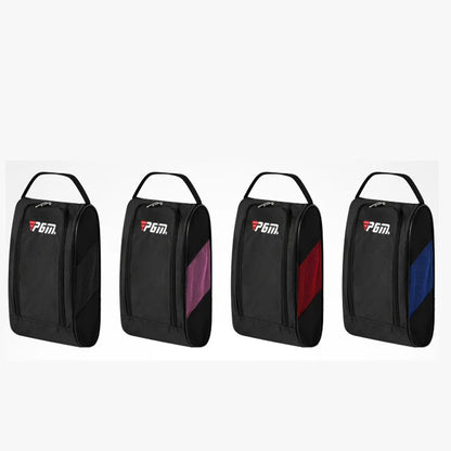 PGM Portable Mini Golf Shoe Bag – Lightweight Nylon Carrier & Golf Ball Holder Pouch with Tee Storage for Sports Accessories