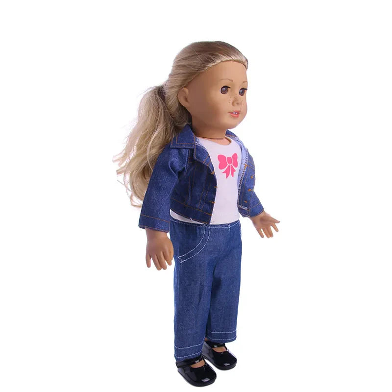 18-Inch American Doll Clothes Set — 43CM Reborn Baby Doll Outfit for Nenuco, Our Generation Dolls, DIY Toys Gift for Girls